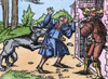 Werewolf, 15Th Century. /Nwerewolf Attacking A Man. /Nwoodcut, German, 15Th Century. Poster Print by Granger Collection - Item # VARGRC0061797
