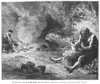 Prehistoric Man: Pottery. /Nprehistoric Man Fashioning A Cooking Pot From Clay, Engraving, 19Th Century. Poster Print by Granger Collection - Item # VARGRC0012246