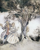 Ichabod Crane And Katrina. /Nwatercolor By Arthur Rackham For Washington Irving'S 'The Legend Of Sleepy Hollow,' 1928. Poster Print by Granger Collection - Item # VARGRC0033071