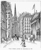 Wall Street, 1889. /Nlooking West On Wall Street, New York. Wood Engraving, Late 19Th Century. Poster Print by Granger Collection - Item # VARGRC0067408