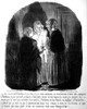 Daumier: Earthquake, 1852. /Na Misinformed Discussioin Of An Earthquake Threat To Paris. Lithograph Cartoon, 1852, Honore Daumier. Poster Print by Granger Collection - Item # VARGRC0084658