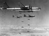 Korean War: B-29 Bombers. /Nu.S. Air Force B-29 Superfortresses On A Bombing Mission Over Konan, North Korea. Photograph,  C1951. Poster Print by Granger Collection - Item # VARGRC0102483