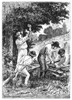 Emigrants: Fence Building./Nemigrants Building A Fence At A Settlement In The American West. Wood Engraving, 1874, By Charles Maurand, After A Sketch By Paul Frenzeny And Jules Tavernier. Poster Print by Granger Collection - Item # VARGRC0266740