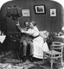 Couple, C1900. /Na Man Demonstrating A Lamp. Stereograph, C1900. Poster Print by Granger Collection - Item # VARGRC0260018