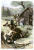 Jamestown: Massacre, 1622. /Nthe Massacre At Jamestown, Virginia, 1622. Color Engraving, C1875. Poster Print by Granger Collection - Item # VARGRC0080136