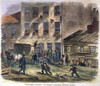 Five Points, Nyc, C1860. /Na Funeral On Baxter Street. Wood Engraving From A German-Language American Newspaper, C1860. Poster Print by Granger Collection - Item # VARGRC0009107