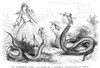 Cartoon: Copperheads, 1863. /Nnorthern American Cartoon Showing The Union Threatened By Political Serpents (Copperheads) Wearing The Hats Of Midwest Democratic Congressmen. Cartoon, 1863. Poster Print by Granger Collection - Item # VARGRC0043949