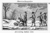 Pilgrims: Native American Corn. /Npilgrims Discovering Native American Corn. Line Engraving, American, 1829. Poster Print by Granger Collection - Item # VARGRC0004513