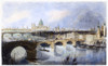 London Bridge, 1852. /Nview Of London Bridge, London, England. Steel Engraving, English, 1852. Poster Print by Granger Collection - Item # VARGRC0103438