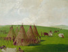 Catlin: Sioux Encampment. /Nsioux Native Americans Encamped On The Upper Missouri River, Dressing Buffalo Meat And Robes. Oil On Canvas, 1832, By George Catlin. Poster Print by Granger Collection - Item # VARGRC0172539