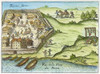 Buenos Aires, Argentina. /Nview Of Buenos Aires, Argentina, Founded In 1536 By Pedro Mendoza. Line Engraving For Ulrich Schmidel'S Account Of Mendoza'S Expedition, Nuremberg, 1595. Poster Print by Granger Collection - Item # VARGRC0051536