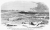 Siege Of Charleston, 1863. /N'Siege Of Charleston - Portion Of The Obstruction In The Harbor, Washed Ashore On An Island.' Engraving, 1863. Poster Print by Granger Collection - Item # VARGRC0265241