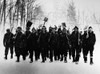 New Deal: C.C.C., 1933. /Ncivilian Conservation Corps Workers With Shovels At Work At Lake Placid, New York. Photograph, 28 December 1933. Poster Print by Granger Collection - Item # VARGRC0170394