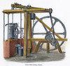 Rotary Steam Engine. /Njames Watt'S (1736-1819) First Rotary Steam Engine. Wood Engraving, 19Th Century. Poster Print by Granger Collection - Item # VARGRC0040794