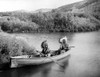 Sioux Hunters, C1902. /Ntwo Native American Men Hunting In A Canoe On A River. Photograph By John Alvin Anderson, C1902. Poster Print by Granger Collection - Item # VARGRC0125794