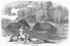 Elephant Washing, 1858. /Nbathing Elephants In Southeast Asia. Wood Engraving, English, 1858. Poster Print by Granger Collection - Item # VARGRC0101779