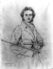 Nicolo Paganini (1782-1840). /Nitalian Violinist And Composer. Pencil Drawing Done In Rome In 1819 By Jean Auguste Dominique Ingres. Poster Print by Granger Collection - Item # VARGRC0013584