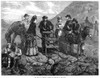 Tourists At Vesuvius, 1872. /Ntourists, Ladies In Improvised Sedan Chairs, Ascending Mount Vesuvius In The Bay Of Naples, Italy. Wood Engraving, English, 1872. Poster Print by Granger Collection - Item # VARGRC0088360