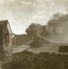 Russo-Japanese War, 1905. /Nrussian Warships In The Harbor With Smoke From A Fire Near Golden Hill Started By The Japanese Bombardment Of Port Arthur, China. Stereograph, 1905. Poster Print by Granger Collection - Item # VARGRC0115176