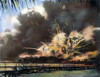 Wwii: Pearl Harbor. /Nthe Uss Shaw Exploding During The Japanese Attack On The U.S. Naval Base At Pearl Harbor, Hawaii, 7 December 1941. Poster Print by Granger Collection - Item # VARGRC0040212