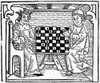 Cessolis: Chess, C1483. /Nwoodcut From Jacobus De Cessolis' 'The Game And Playe Of The Chesse.' Printed By William Caxton, C1483. Poster Print by Granger Collection - Item # VARGRC0015614