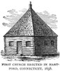 Connecticut: Church, 1638. /Nthe First Church Erected In Hartford, Connecticut, 1638. Wood Engraving, American, 19Th Century. Poster Print by Granger Collection - Item # VARGRC0056867