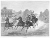 Coaching, 1860. /N'On The Road.' Wood Engraving, American, 1860. Poster Print by Granger Collection - Item # VARGRC0101303