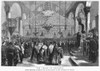 Ferdinand I Of Bulgaria /N(1861-1948). Ruler Of Bulgaria. As Prince Ferdinand, Attending The Te Deum Service At The Cathedral In Veliko Tarnovo, Bulgaria. Wood Engraving, English, 1887. Poster Print by Granger Collection - Item # VARGRC0371107