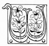 Initial 'W', 15Th Century. /Na Decorative Initial 'W' With Floral Design. Woodcut After A Mid-15Th Century French Manuscript Illumination. Poster Print by Granger Collection - Item # VARGRC0045179