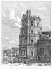 Manila: Earthquake, 1863. /Ntower Of The Binondo Church At Manila, Philippines, After The Earthquake Of 1863. Contemporary Wood Engraving. Poster Print by Granger Collection - Item # VARGRC0092659