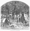 Arkansas: Hot Springs, 1878. /N'Ral,' The Camp On Hot Springs Mountain Where Poor (White) People Took Advantage Of The Thermal Springs. Wood Engraving, American, 1878. Poster Print by Granger Collection - Item # VARGRC0101047