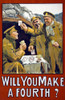 Wwi: Poster, 1915. /N'Will You Make A Fourth?' Lithograph, 1915. Poster Print by Granger Collection - Item # VARGRC0354515