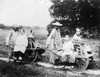 China: Wheelbarrows, C1915. /Nwealthy Chinese Women Travellng In Wheelbarrows Pushed By Men, China. Photograph, C1915. Poster Print by Granger Collection - Item # VARGRC0114860