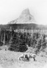 Glacier National Park. /Nview Of Chief Mountain From The North Fork Of The Kennedy Creek Mountain At Glacier National Park In Montana. Photograph, 1910S Of 1920S. Poster Print by Granger Collection - Item # VARGRC0108027