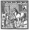 Blacksmith, C1250. /Njordanus Ruffus, Blacksmith And Stablemaster To Emperor Frederick Ii. Woodcut From A 1537 Edition Of 'Libro De La Natura Di Cavalli.' Poster Print by Granger Collection - Item # VARGRC0090848 Blacksmith, C1250. /Njordanus Ruffus, Blacksmith And Stablemaster To Emperor Frederick Ii. Woodcut From A 1537 Edition Of 'Libro De La Natura Di Cavalli.' Poster Print by Granger Collection - Item # VARGRC0090848