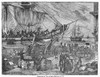 Boston Tea Party, 1773. /Nemptying The Tea Into Boston Harbor, 16 December 1773. Engraving, 19Th Century. Poster Print by Granger Collection - Item # VARGRC0090188