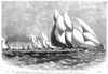 Yachting, 1870. /N'The Race For The Queen'S Cup - Rounding The Light-Ship.' Engraving, 1870. Poster Print by Granger Collection - Item # VARGRC0266459