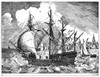 Man Of War, C1565. /Nman Of War With Three Small Ships At Right And Left. Line Engraving, C1565, By Frans Huys After Peter Bruegel The Elder. Poster Print by Granger Collection - Item # VARGRC0038309