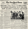 World War Ii: D-Day, 1944. /Nfront Page Of The New York Times, 7 June 1944, Reporting The Continuing Allied Operations In Normandy Following The Previous Day'S Successful D-Day Landings. Poster Print by Granger Collection - Item # VARGRC0078791