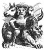 Asmodeus. /Nasmodeus, The Biblical Demon Of Anger And Lust (Tobit, 3:8). Wood Engraving, French, 19Th Century. Poster Print by Granger Collection - Item # VARGRC0011859