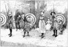 Archery, 1886. /Npen-And-Ink Drawing By Albert Edward Sterner, 1886. Poster Print by Granger Collection - Item # VARGRC0032073