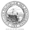 New Hampshire State Seal. /Nseal Of The State Of New Hampshire, 1784 Or Later, With Inscription In Latin And Featuring Shipbuilding. Poster Print by Granger Collection - Item # VARGRC0131097