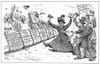 Carry Nation Cartoon, 1901. /Ncarry Nation In A Pitched Battle Over Temperance With A Bartender, Each Side Using Passages From The Bible. American Newspaper Cartoon, 1901. Poster Print by Granger Collection - Item # VARGRC0035235