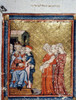 Exodus: Moses. /Npharoah'S Daughter Bring The Infant Moses To Her Father. Manuscript Illumination From The Golden Haggadah, Spain, 1320-30. Poster Print by Granger Collection - Item # VARGRC0051027