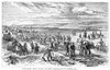 Railroading: U.S.A. /Nbuilding The Union Pacific Railroad In Nebraska. Wood Engraving, 1867, After A Drawing By Alfred R. Waud. Poster Print by Granger Collection - Item # VARGRC0041876