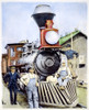 Locomotive, 1883. /Nthe Conductor, Crew And Canine Mascot Of A Central Pacific Railroad Train Posing By The Locomotive During A Station Stop At Mill City, Nevada. Oil Over A Photograph, 1883. Poster Print by Granger Collection - Item # VARGRC0086964