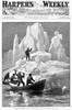 Fishermen Laying In Ice. /Namerican Fishermen Gathering Ice On An Iceberg To Keep The Catch Cold. Wood Engraving, American, 1886. Poster Print by Granger Collection - Item # VARGRC0089204
