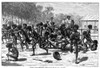 Aboriginal Australians. /Naboriginal Australians At A Cattle Station. Wood Engraving, Late 19Th Century. Poster Print by Granger Collection - Item # VARGRC0076343