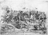 Civil War: Cavalry Charge. /Ncavalry Charge Near Rappahannock Station, Virginia, 1864, During The American Civil War. Contemporary Pencil Drawing By Edwin Forbes. Poster Print by Granger Collection - Item # VARGRC0090459