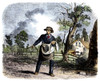 Farmer Sowing. /Nwood Engraving, 19Th Century. Poster Print by Granger Collection - Item # VARGRC0077208